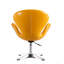 Chaise longue pivotante rembourrée Raspberry en jaune