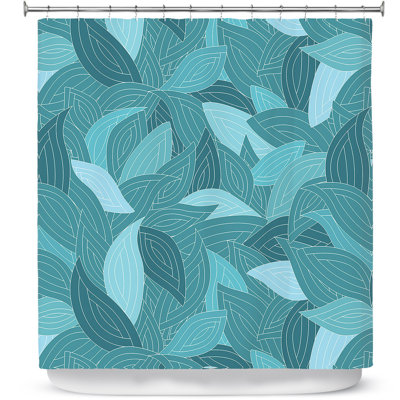 Rideau de douche simple feuilles ii