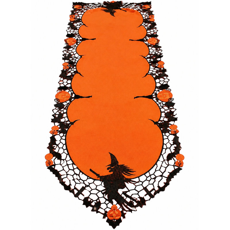 Lapham Witch Cutwork Table Runner, 15" W x 70" L