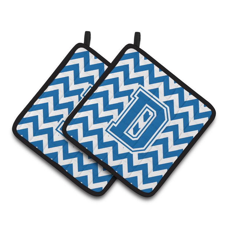Poignée à chevrons, D, Bleu / blanc