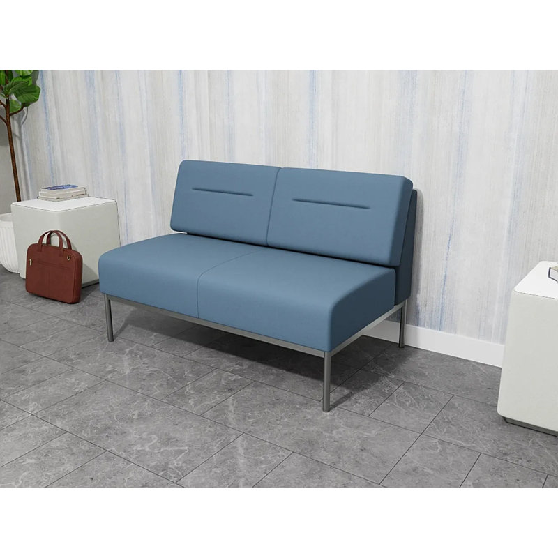 Causeuse Darsey, Argent argent, Open House Quarry - bleu, Sans alimentation