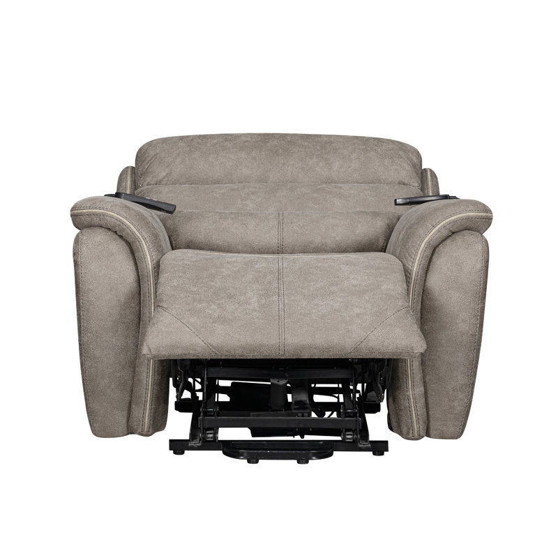 Folu Power Lift Recliner Chair With Heat And Massage, Gray Polyester Blend