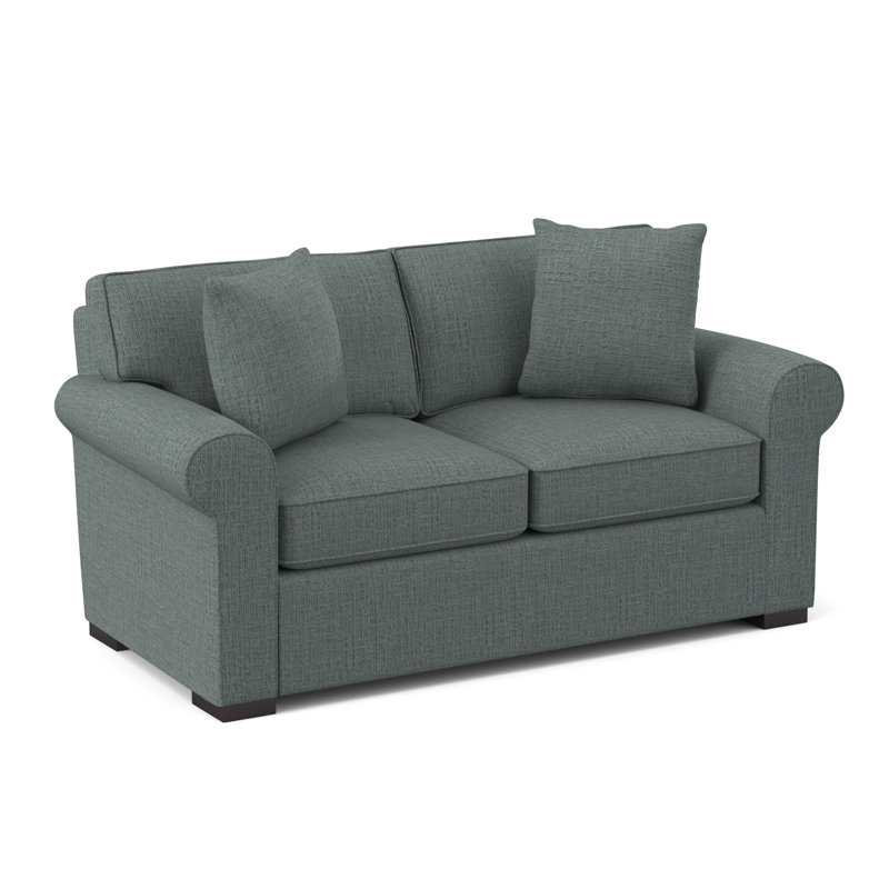 Eva-Grace Upholstered 66'' Loveseat, Heavenly Robins Egg Chenille