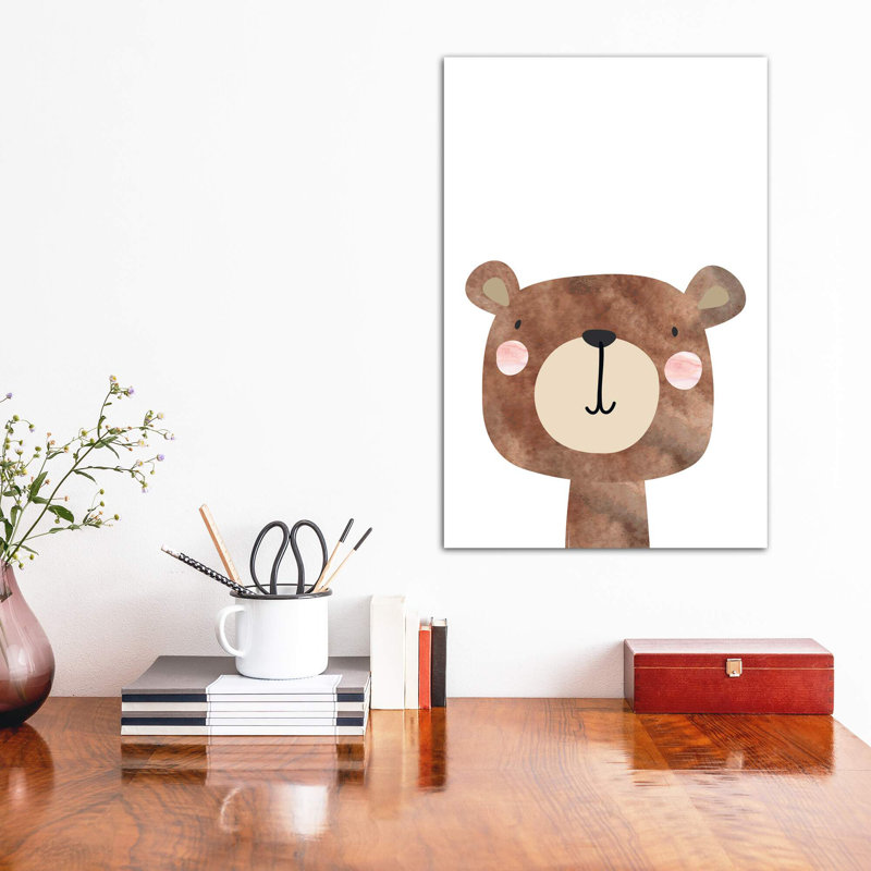 Ours - reproduction d'impression, Toile tendue, Pas de tapis, H 18 po x l 12 po x 1,5 po