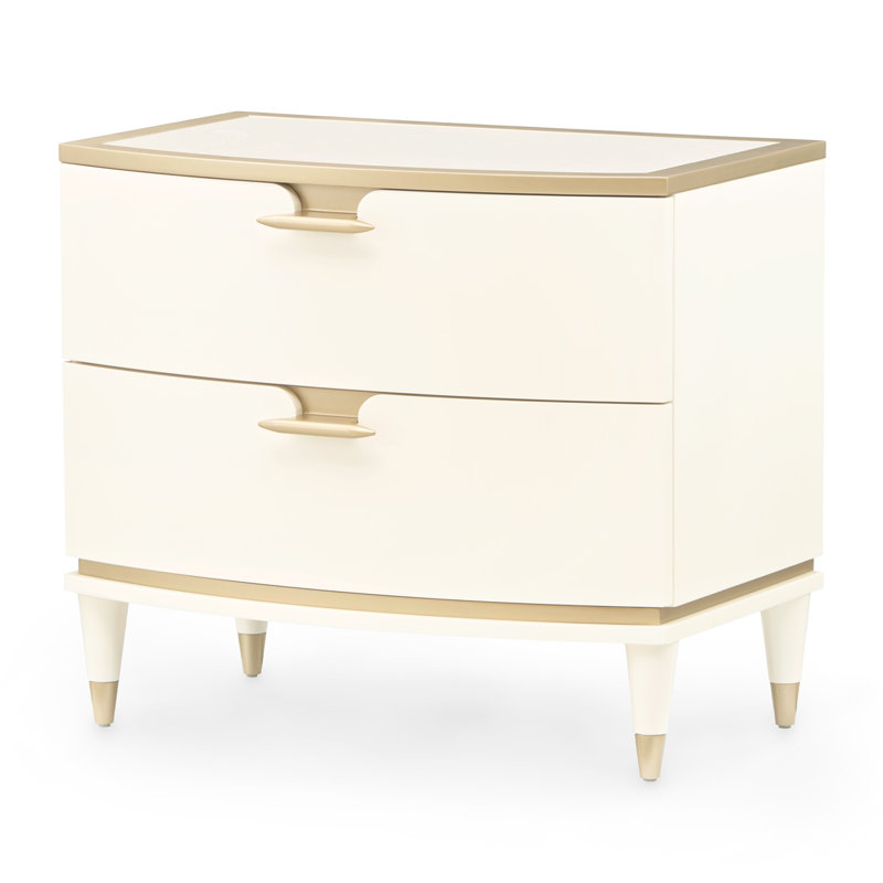 La Terrazza Nightstand, Large - Creamy Pearl