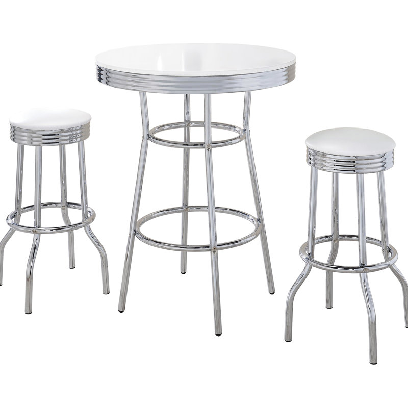 Table de bar ronde 3 pièces Midge