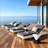 White Acacia Solid Wood Outdoor Chaise Lounge with Dark Grey Water-Repellent Cushion, 400lbs Capacity, Modern Patio Sun Lounger for Garden, Poolside-129240691