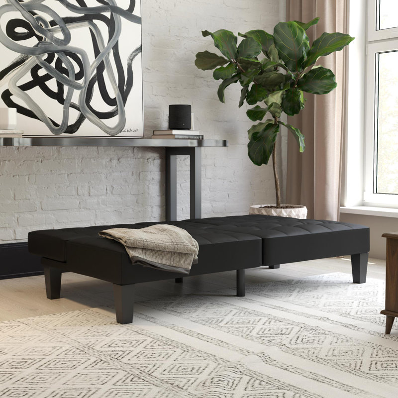 Alaira Full / Double 181.6 " Faux Leather Convertible Sofa