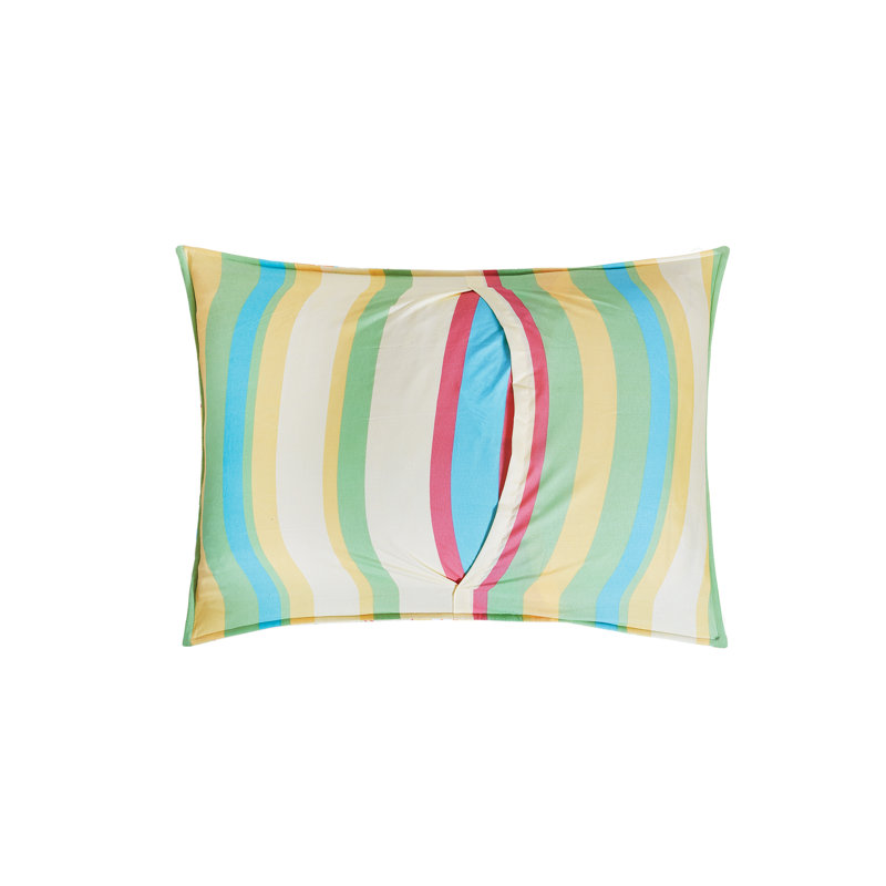 Sunny Splash Full Microfiber Reversible Quilt Set in Blue and Yellow