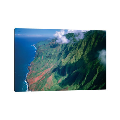 Rugged Cliffs Along Na Pali Coast State Park, Kauai, Hawaii by Tim Fitzharris - Wrapped Canvas Print