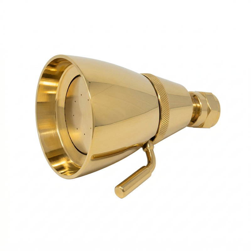 Shower Head 3" Diameter, Unlacquered Polished Brass
