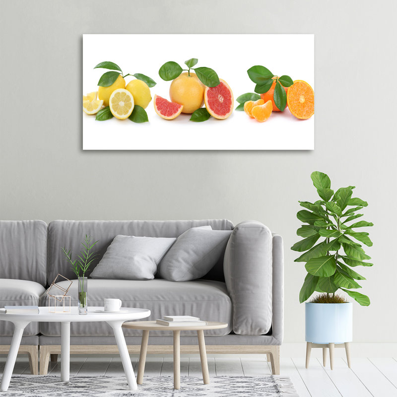 Citrus Fruits - Wrapped Canvas Print, 50cm H X 100cm W