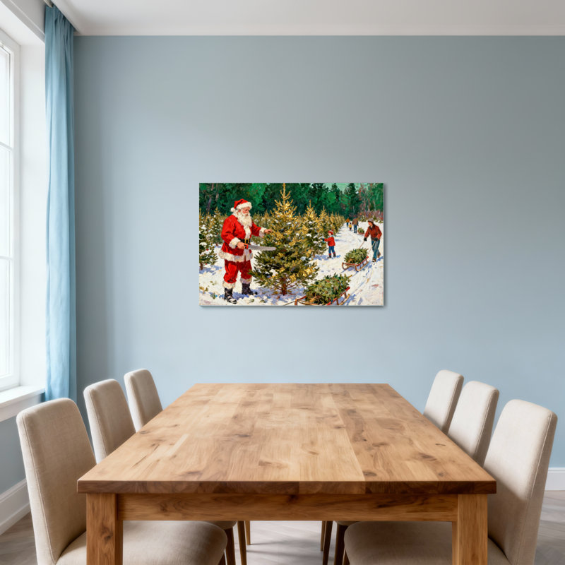 Sapin de Noël de Noël dans la forêt enneigée, H 12 po x l 18 po