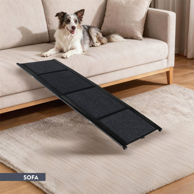 Dog Ramp For Car 65"X17.2" Large Folding Pet Stair Ramps For Truck, SUV, With Non-Slip Surface, Up To 250LBS, Outdoor Dog Car Ramp For Medium & Large Dogs, Portable Pet Steps