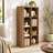 57.5" Walnut 8 Cube Bookcase