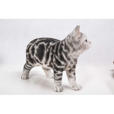 Standing American Shorthair Cat Statue
