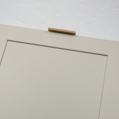 Brushed Brass Squared Edge Lip Pull Handles