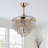 42 Inch Modern Silent Retractable Crystal Luxury Ceiling Fan