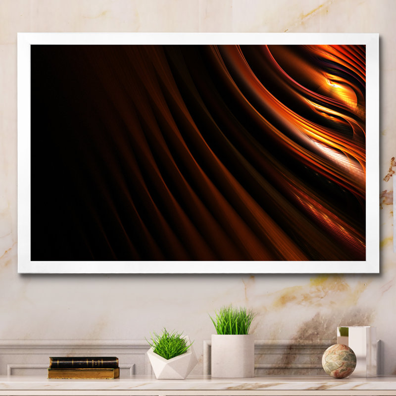 Conception abstraite artistique en rouge et noir, Cadre d'angle fermé blanc, H 24 po x l 36 po x P 1 po