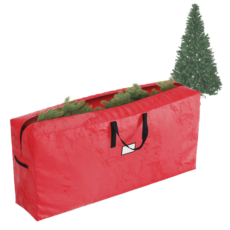Sac de rangement pour arbre de Noël, Rouge, H 30,5 po x l 65 po x P 15 po