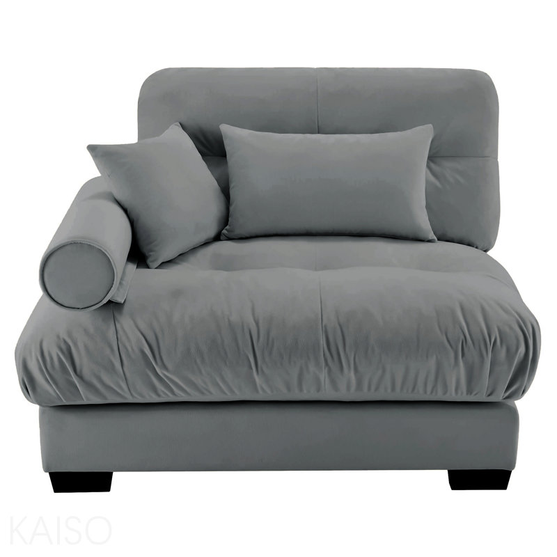 Canapé Lsf avec 3 coussins - gris, Grey, Left Hand Facing