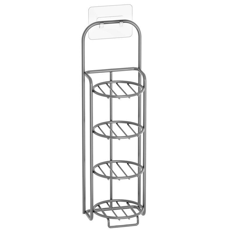 Porte-shampooing pour douche à 4 niveaux, porte-savon autodrainant pour lavabo mural et de cuisine, support à savon en acier inoxydable