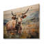 Vache dans des champs pastel - Art mural en bois de vache sur bois de pin naturel-101406658