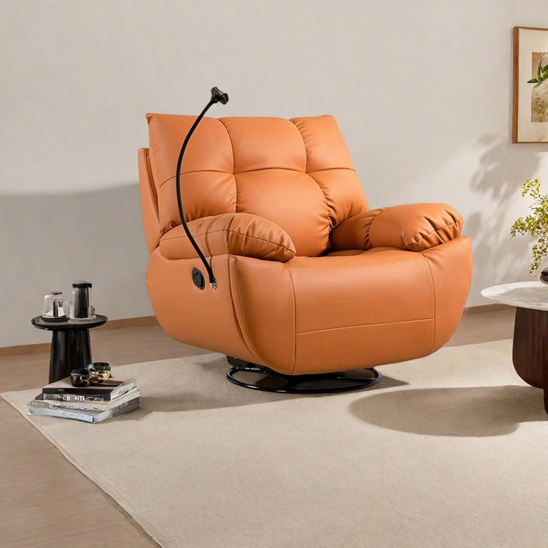 Fauteuil inclinable ergonomique au design élégant, Orange