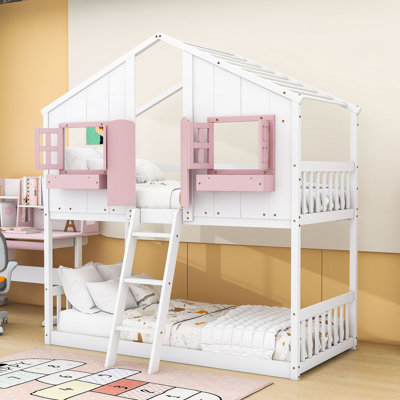 Aleks Kids Twin Over Twin Bunk Bed