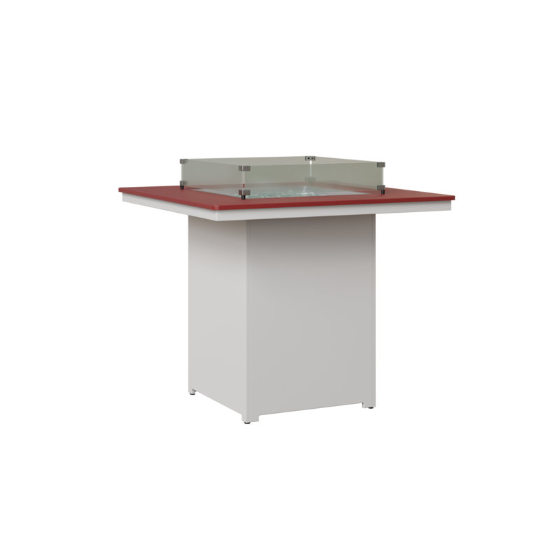 Table de bar berlinois Berlin Gardens, H 39 po x l 47 po x P 47 po, Rouge