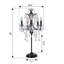  Luminaire candélabre artisanal en cristal 5 lumières Farmhouse Tranditional