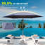 Parasol imperméable en aluminium pour jardin et piscine, bleu marine