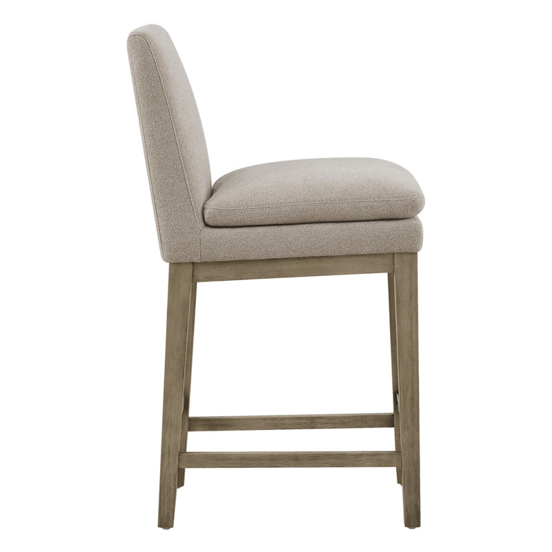 Tabouret de comptoir rembourré 26 po Bethea (ensemble de 2), Yellow, 4