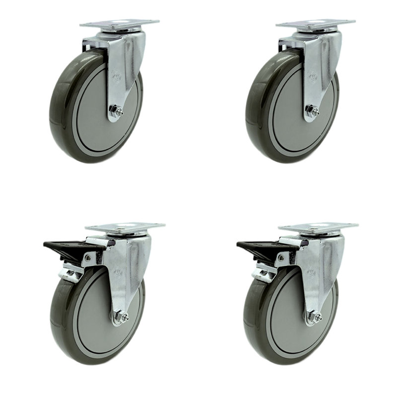 4-Piece Polyurethane Caster Set