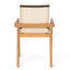 7 pièces de salle à manger en bois pour l'extérieur, 6 chaises en filet beige et 1 grande table, style moderne pour recevoir, bois facile à assembler, finition de table, sièges confortables 6, protégé