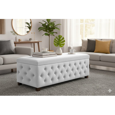 120cm Wide Velvet Standard Ottoman