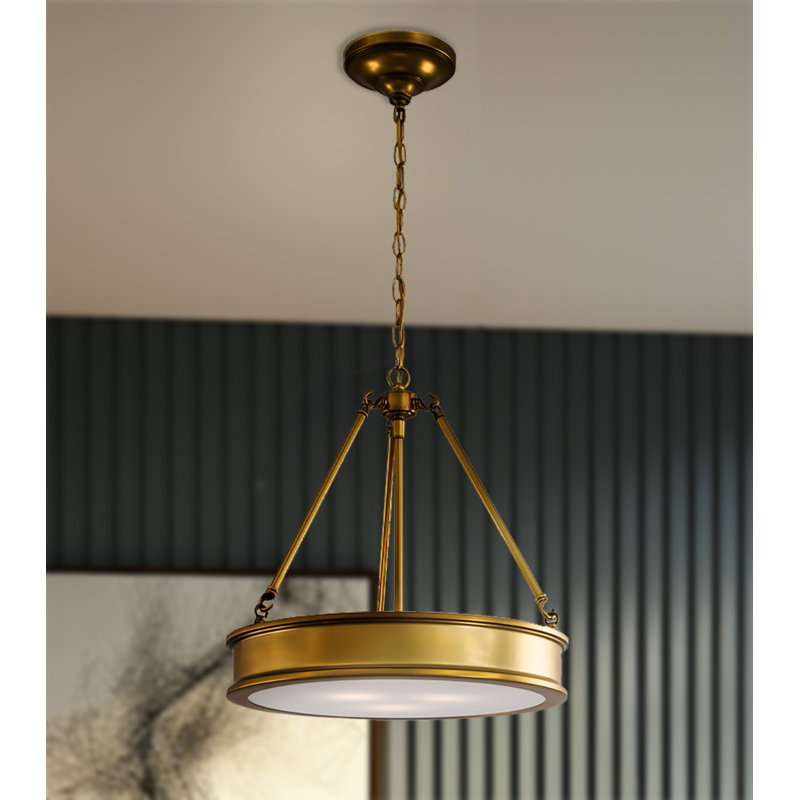 Everlee 3-Light Chandelier, Liberty Gold