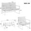 Garden Lounge Set For 4 Persons With Sofa, Coffee Table & Cushions