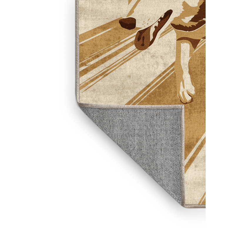 Tapis de style traîneau à chiens pour véhicule et transport lavable à la machine - beige, 3 X 5