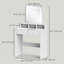 Bureau de maquillage avec miroir, 3 lumières DEL de couleur, tiroirs, blanc-49353971