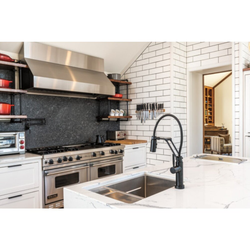 Euro Linear Wall Mount Pot Filler, Luxe Steel