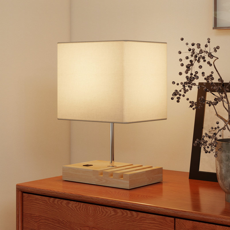 Table Lamp, White, Natural