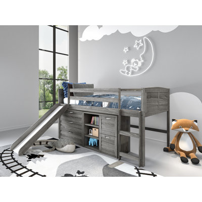 Chriseda Louvre Twin Low Loft Configurable Bedroom Set