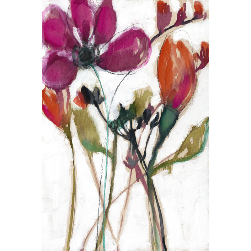 Vivid Arrangement II, peinture sur toile, H 12 po x l 8 po