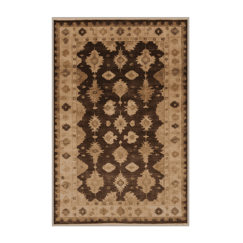 Tapis brun lavable à la machine, Tapis de couloir 2 pi x 4 pi