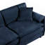 Canapé rembourré en chenille avec repose-pieds, 2 coussins décoratifs, poches latérales-79838185-79838186-82831041