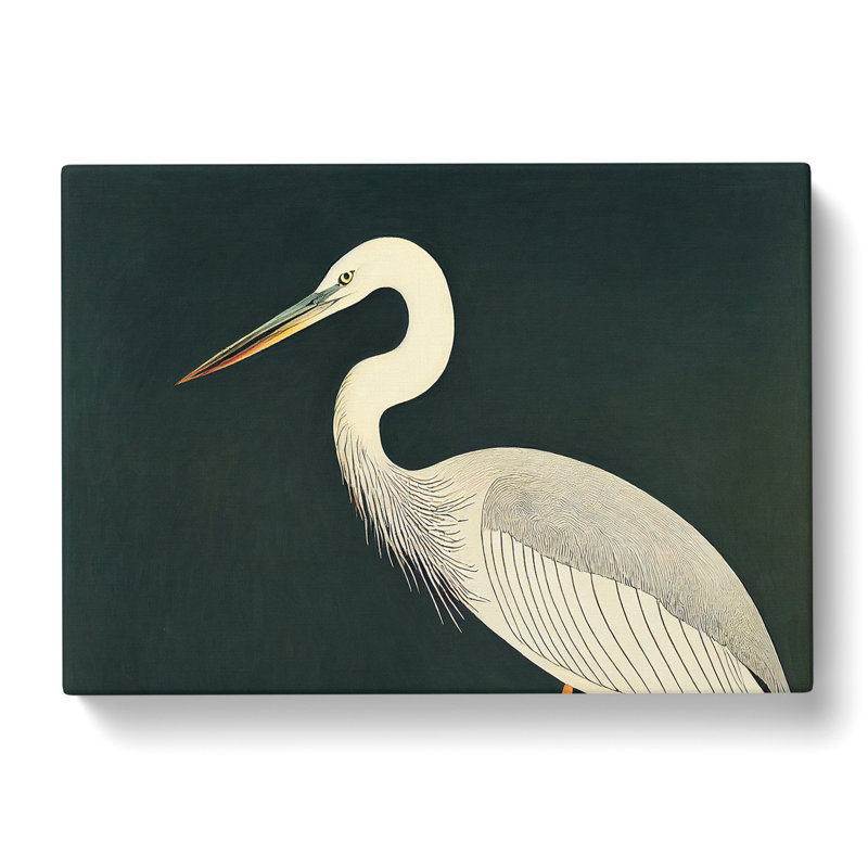 Exclusive Heron Bird - Wrapped Canvas, 40cm H x 60cm W x 3cm D