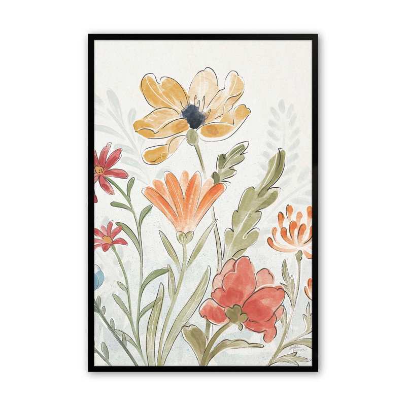 «Garden Melody In Bloom III», H 11 po x l 9 po, Noir satiné