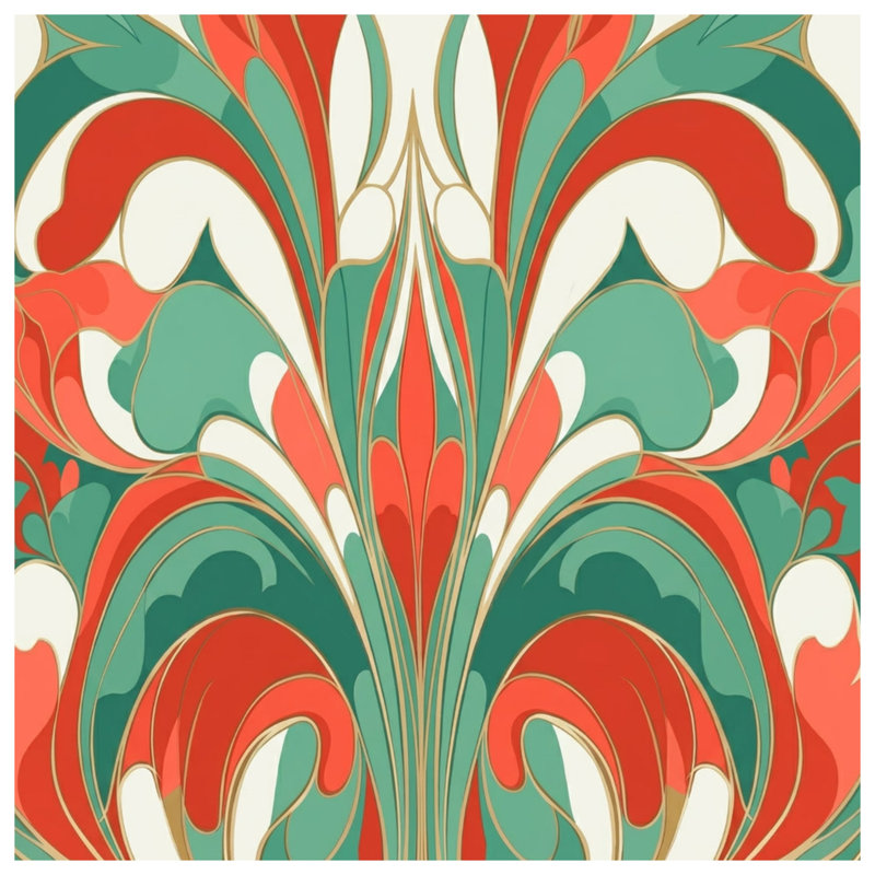 Édredon Art Nouveau, Grand lit