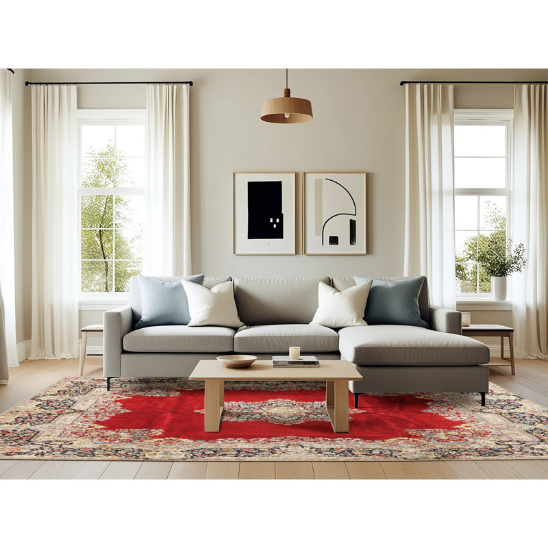 Adaliz Oriental Indoor Rug, Rectangle 6' x 9'